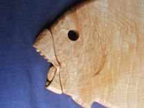 Hand Carved Hanging Fish Cutting Board. 4 small