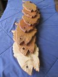Hand Carved Hanging Fish Cutting Board. 6 small
