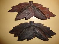 Hand Carved And Painted Signs And Decorative Carving. 14 small