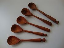 Hand Carved Wooden Spoons 12 small