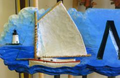 Hand Carved And Painted Signs And Decorative Carving. 4 small