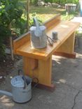 Pine And Mahogany Garden Bench 3 small