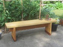 Pine And Mahogany Garden Bench 1 small