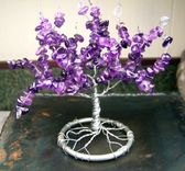 Amethyst Gemstone Tree Of Life Sculpture - Genuine Amethyst - February Birthstone - Small 2 small