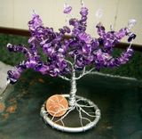 Amethyst Gemstone Tree Of Life Sculpture - Genuine Amethyst - February Birthstone - Small 3 small