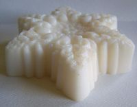 Clearance Sale Snowflake Soap With Sparkles, Peppermint Scent, Palm Coconut Oil Soap 3 small
