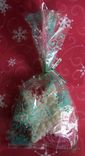 Three Bars 3 Pack - Snowflake Soap With Glitter, Peppermint Vanilla Scent 2 small