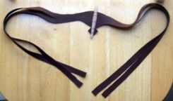 Headpiece - Neytiri Avatar Costume Halloween Headband - Black Leather 2 small