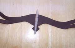 Headpiece - Neytiri Avatar Costume Halloween Headband - Black Leather 3 small
