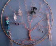 Jewelry Display - Wall Art - Tree Of Life - Copper And Brass - Jewelry Storage 4 small