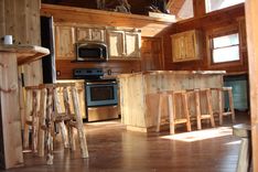 Custom Rustic Cedar Kitchen Cabinets Live Edge 2 small