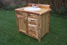 Rustic Cedar Bathroom Vanity 6 small
