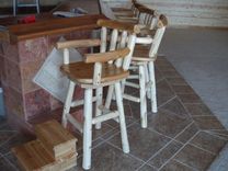 Cedar Arm Swivel Bar Stool 2 small