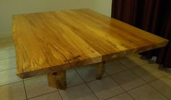 Live Edge Maple Pedestal Dining Table 3 small