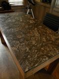 Walnut Parsons Style Desk With Granite Top 3 small