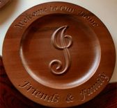 Carved Wood Plates 3 small