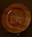 Carved Wood Plates 4 small