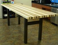 Maple And Walnut Breakroom Counter Height Table 1 small