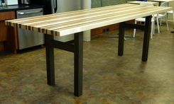 Maple And Walnut Breakroom Counter Height Table 3 small