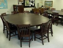 Oval Classroom Table With Pull-Out Sliders 4 small