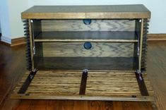 Oak Media Cabinet 3 small