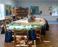 Collaborative Learning Oval School Tables 4 small