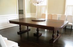 Extra Large Walnut Extension Dining Table 3 small