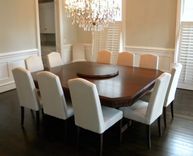 Extra Large Walnut Extension Dining Table 4 small
