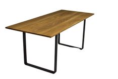 Oak Dining Table, Solid Wood Dining Table, Kitchen Table With Metal Legs, Farmhouse Dining Table 5 small
