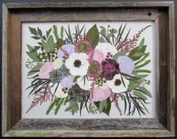 Bridal Bouquet Preservation ~ Pressed Flower Art 2 small