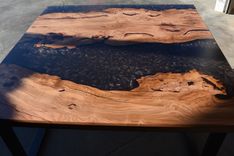 Epoxy Table, Cherry Wood Live Edge 2 small