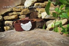 Leather Bracelet With White Stone 3 small