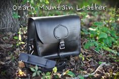 Horween Leather Messenger Bag Shown In Black 3 small