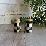 Whimsical Checks Mini Salt And Pepper Shakers Buffalo Check Decor 3 small