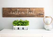 Custom Wood Sign, Personalized Wooden Wall Decor, Work Business Sign, Custom Quote Sign 2 small