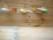 Antiqued' Ice Fishing Decoys 6 small