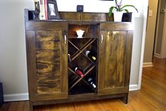 Contemporary Rustic Custom Wine Rack/Credenza 1 small