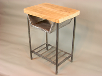 Reclaimed Industrial Rustic Custom Contemporary End Table 1 small