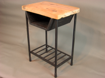 Reclaimed Industrial Rustic Custom Contemporary End Table 3 small