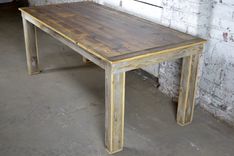 Rustic Reclaimed Farm Style Dining Table 1 small
