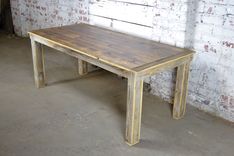 Rustic Reclaimed Farm Style Dining Table 2 small
