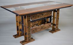 Custom Industrial Reclaimed Contemporary Eclectic Dining Table 2 small