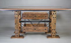 Custom Industrial Reclaimed Contemporary Eclectic Dining Table 3 small