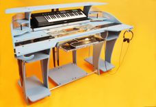 Custom Industrial Contemporary Eclectic Light Desk Dj Stand 1 small