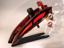Custom Industrial Contemporary Sculpture Art Wine Glass Rack 2 small