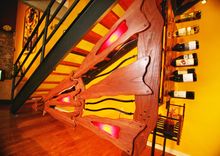 Custom Industrial Contemporary Eclectic Wine Rack Light Art 1 small