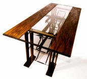Custom Contemporary Industrial Eclectic Dining Table 1 small