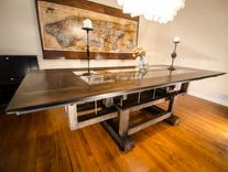 Custom Industrial Contemporary Eclectic Dining Table 1 small