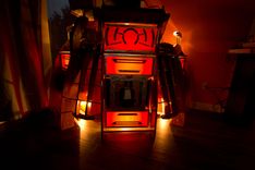 Custom Industrial Contemporary Eclectic Table Dj Stand Light 6 small