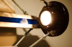 Custom Industrial Contemporary Eclectic Bookshelf Light Art Sculpture 3 small